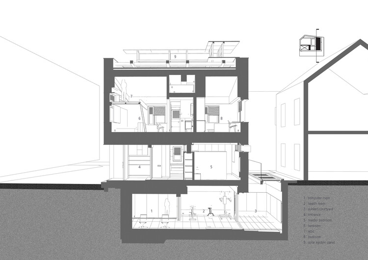 Casa Pangyo de dos patios / June Architects - Imagen 21/23
