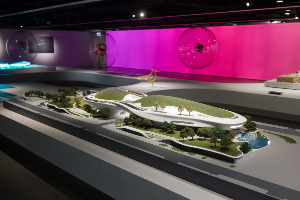 Un modelo de mesa de un diseño de museo de Los Ángeles.