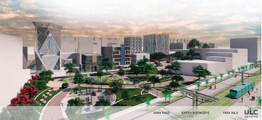 Visualización de una ciudad del futuro