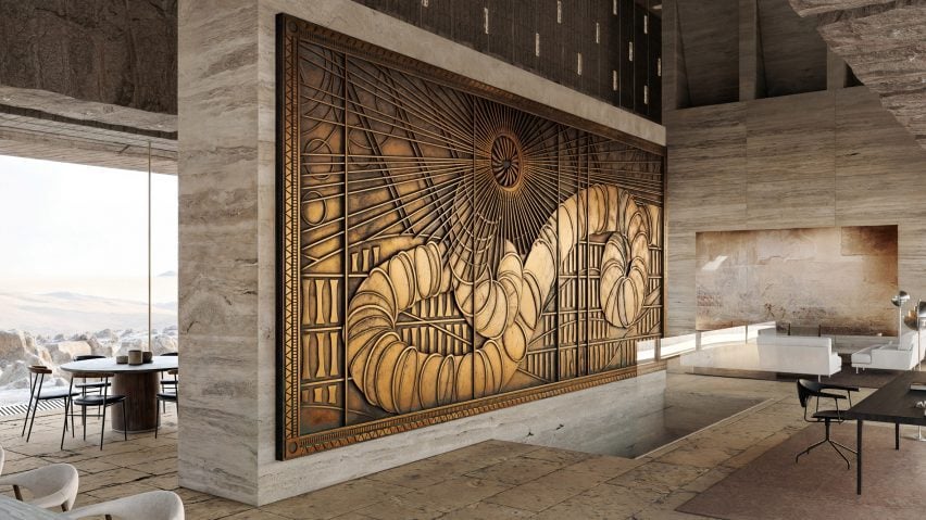 Mural de gusanos de arena