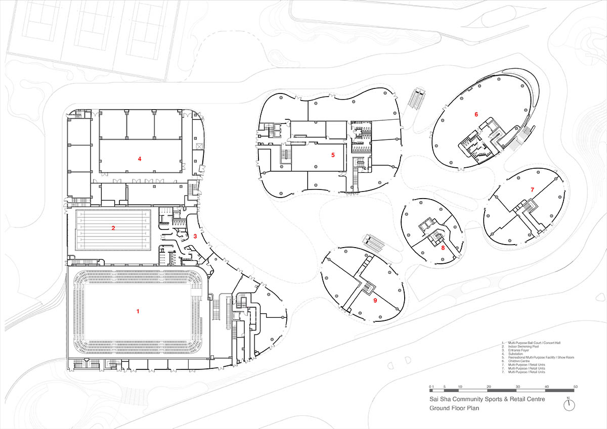 Los arquitectos Zaha Hadid forman un nuevo deporte comunitario y ocio en Hong Kong 