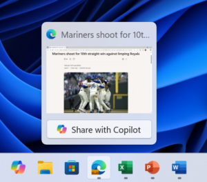 Comparta el botón de copiloto en la barra de tareas de Windows 11