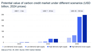 Valor de mercado de crédito de carbono 2050 MSCI