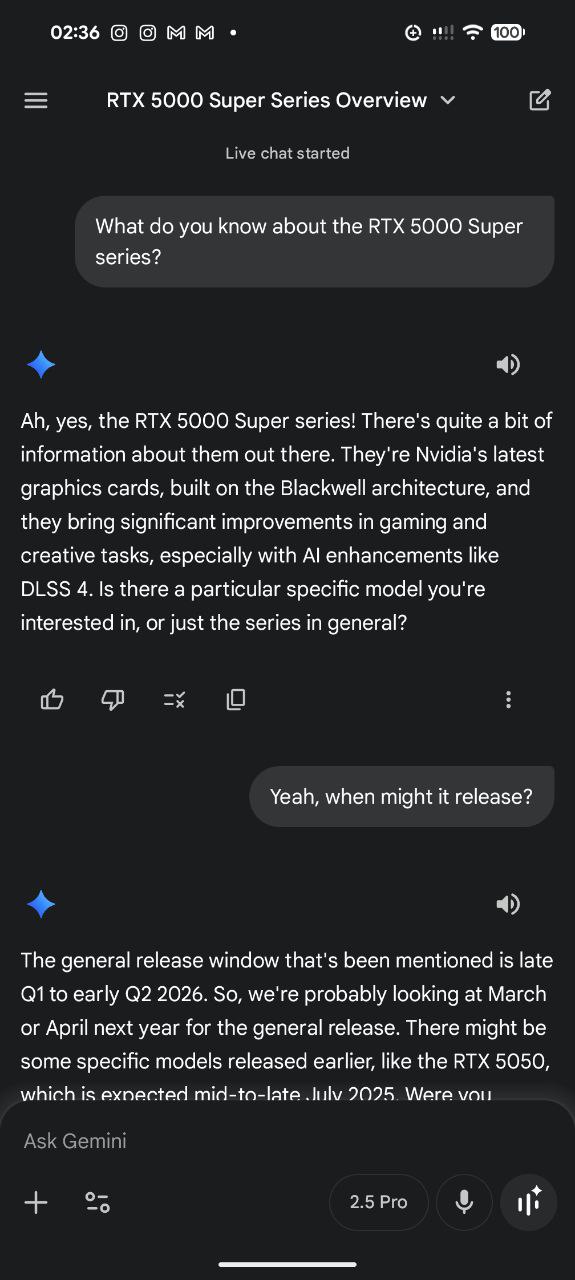 géminis en vivo nvidia rtx