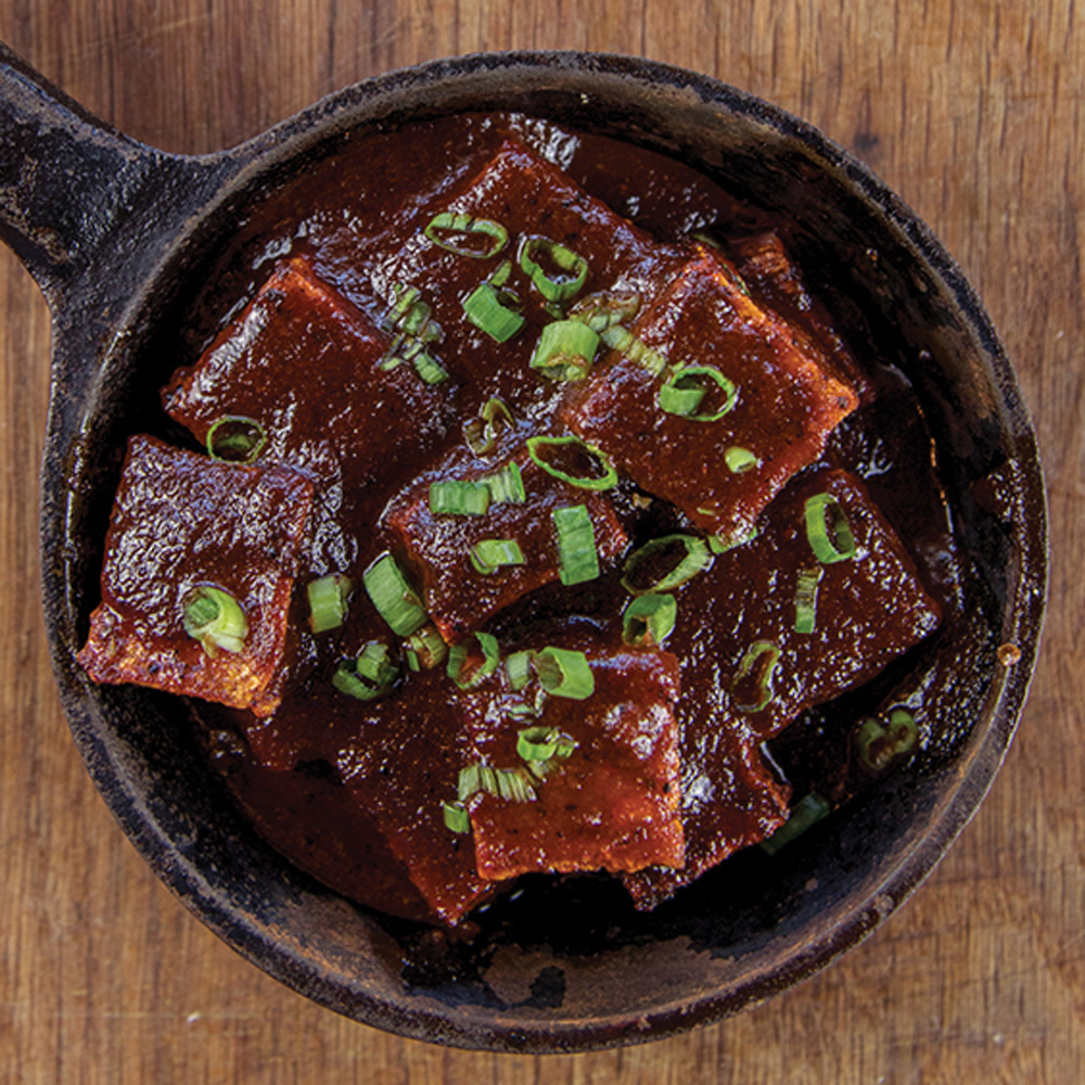 Deliciosa barbacoa castaña